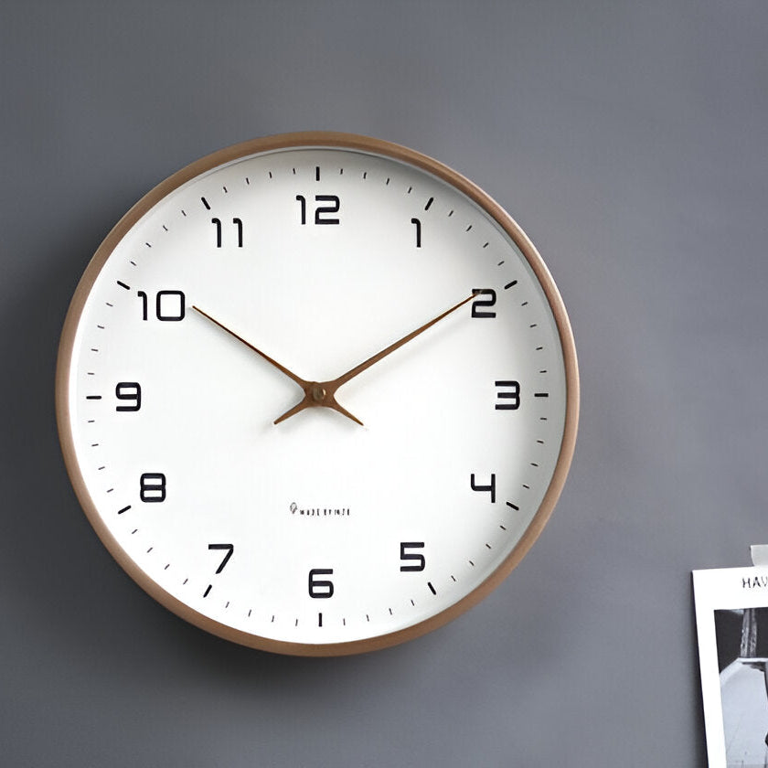 Orologio da parete in legno | Orologio moderno per soggiorno | Orologio da parete in design nordico | NordOrologio