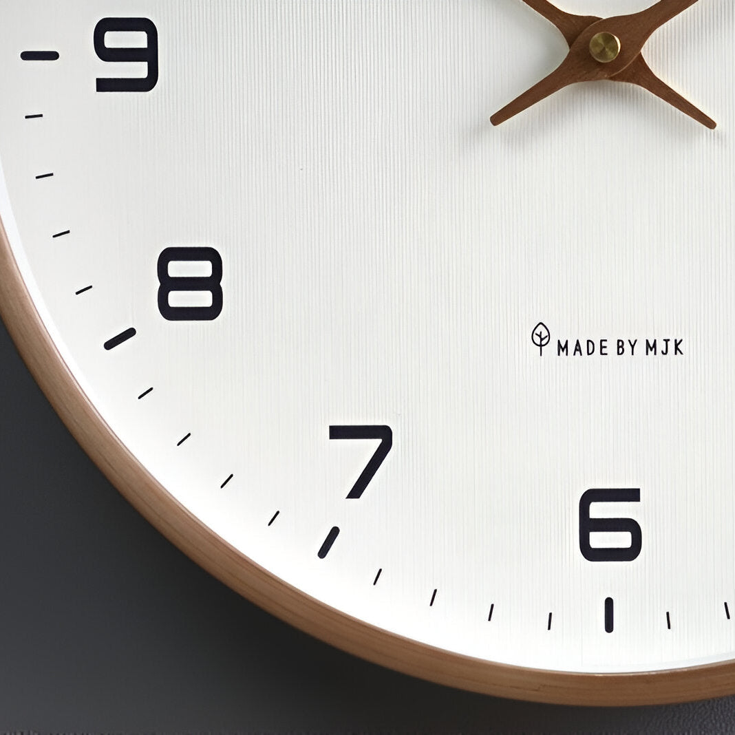 Orologio da parete in legno | Orologio moderno per soggiorno | Orologio da parete in design nordico | NordOrologio