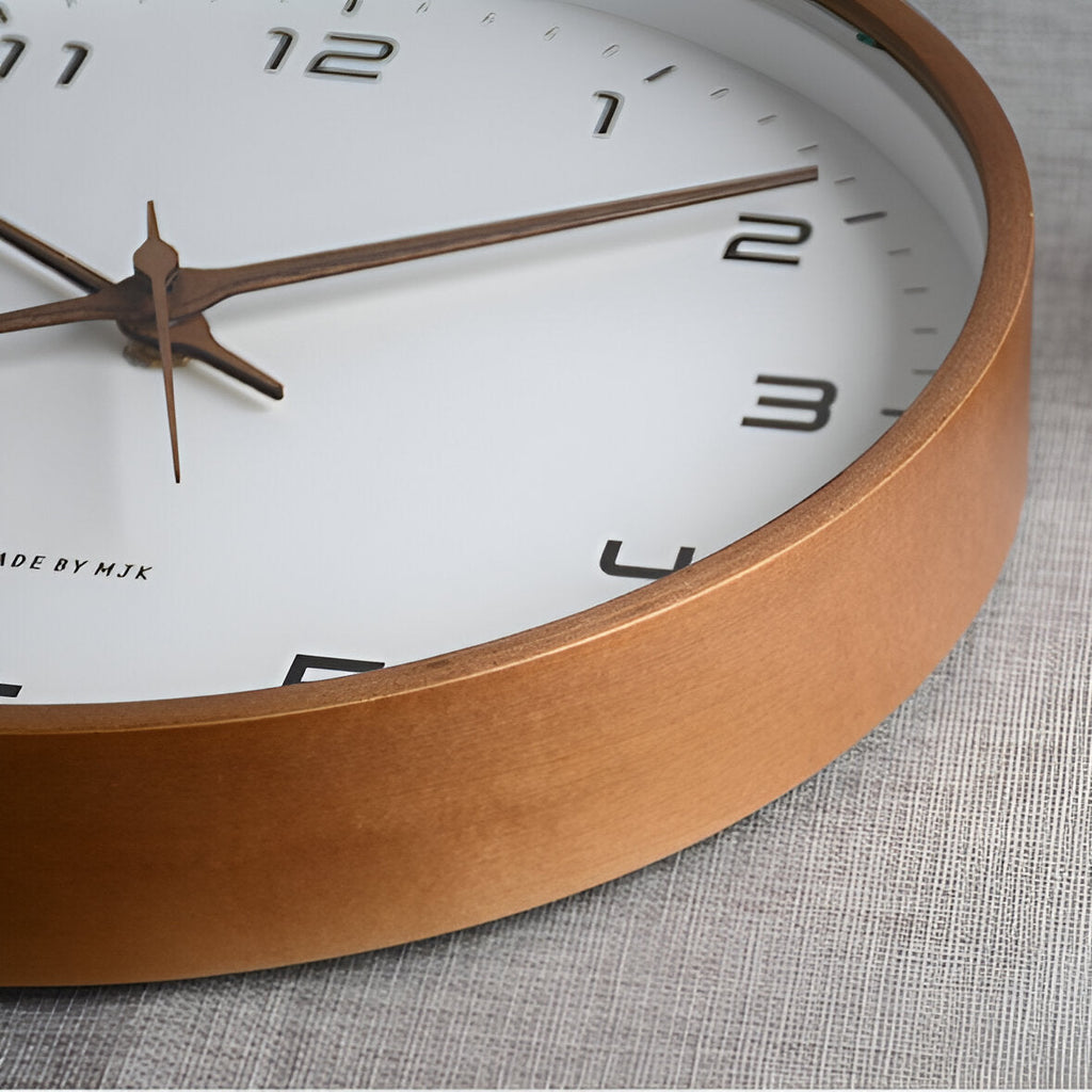 Orologio da parete in legno | Orologio moderno per soggiorno | Orologio da parete in design nordico | NordOrologio