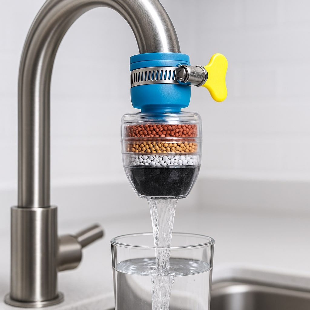 Filtro per rubinetto per allacciamento domestico | Filtro per acqua potabile per acqua pulita | PureFlow