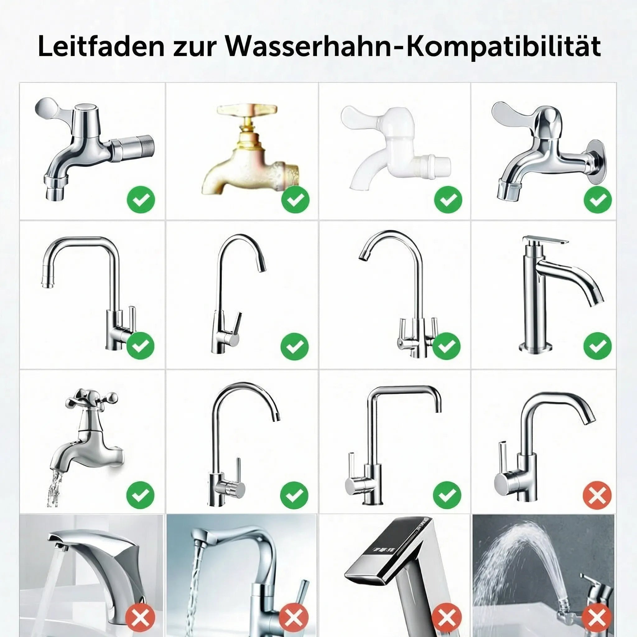 Filtro per rubinetto per allacciamento domestico | Filtro per acqua potabile per acqua pulita | PureFlow