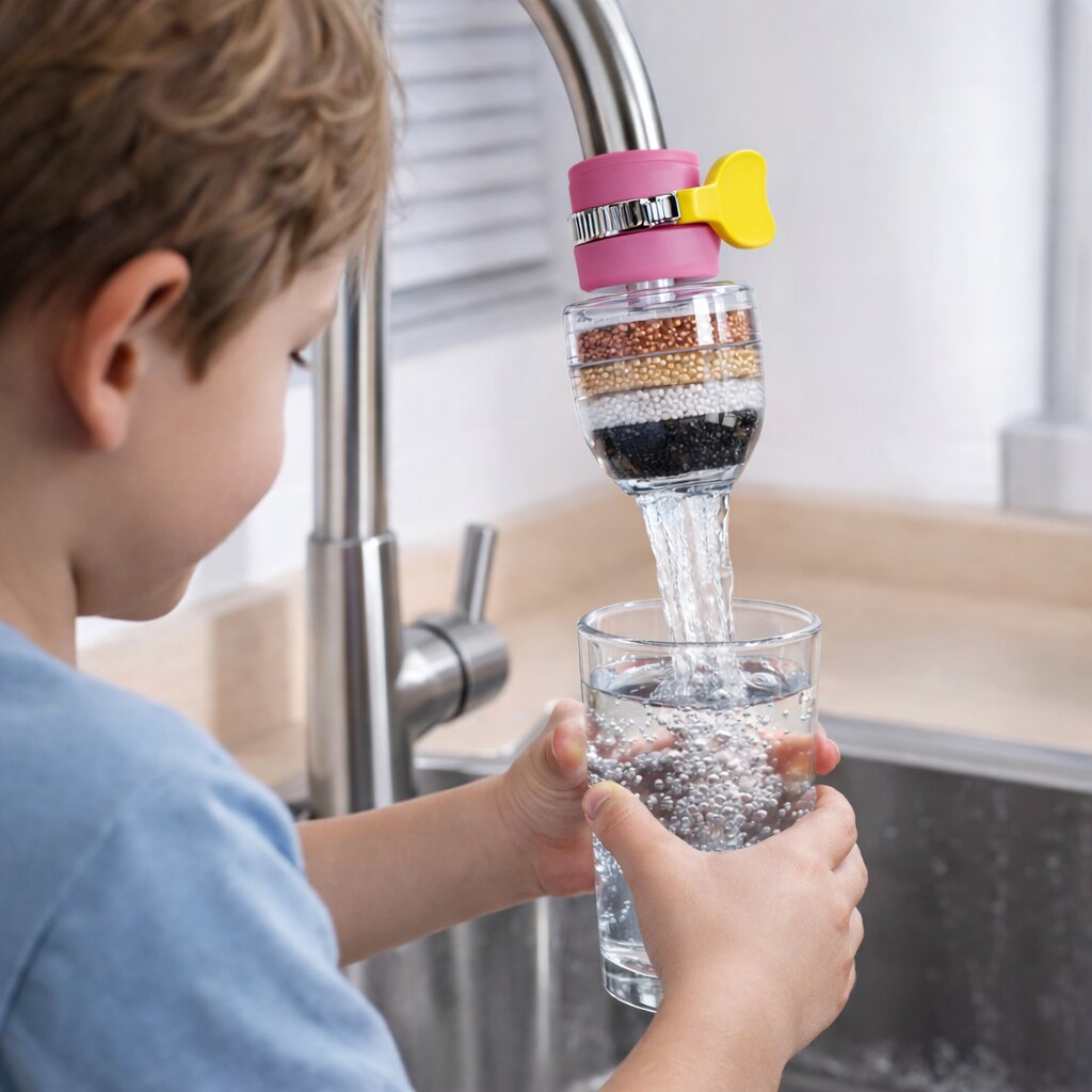 Filtro per rubinetto per allacciamento domestico | Filtro per acqua potabile per acqua pulita | PureFlow