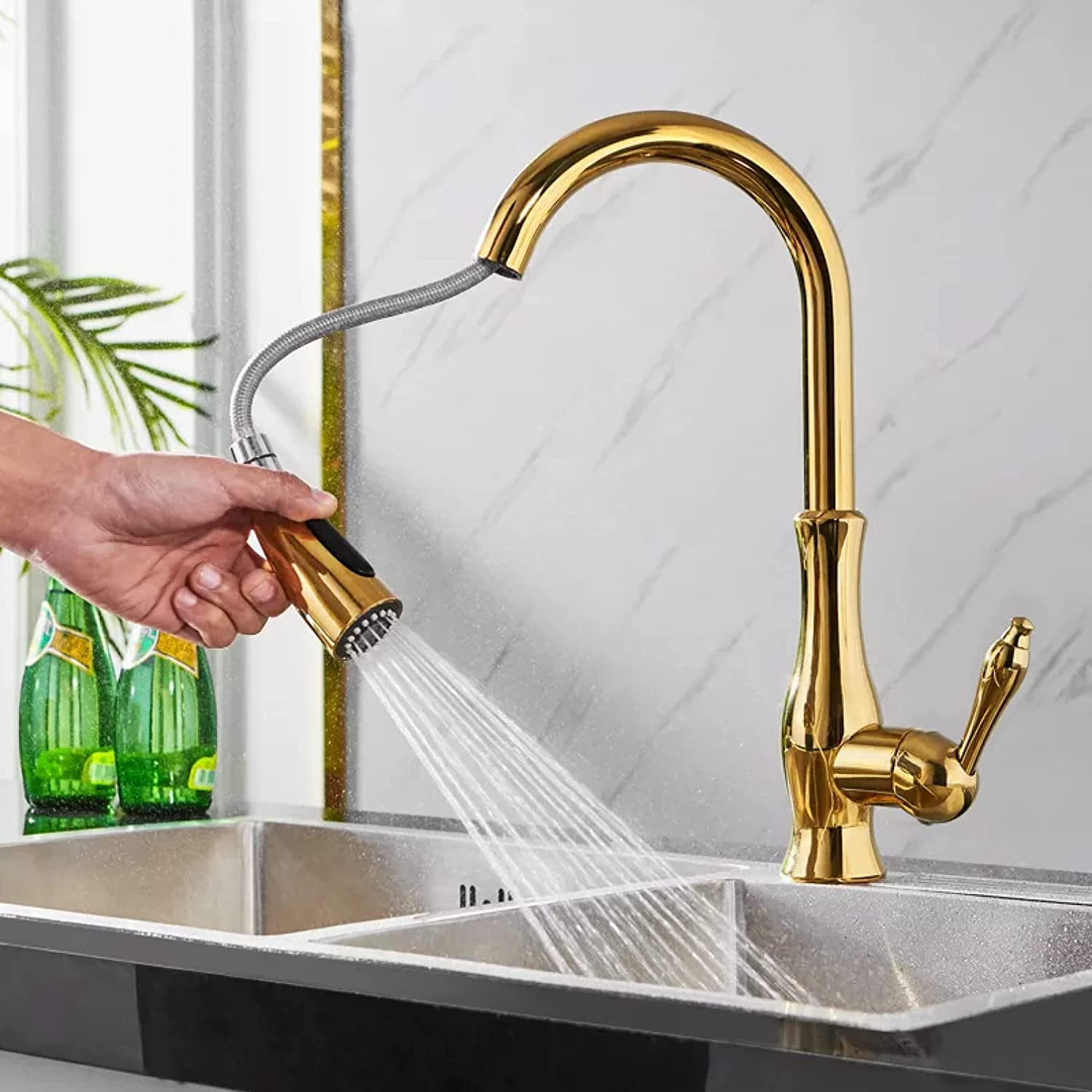 Rubinetto per Cucina | Miscelatore da Cucina Estraibile | Rubinetto da Lavello | AquaKraft