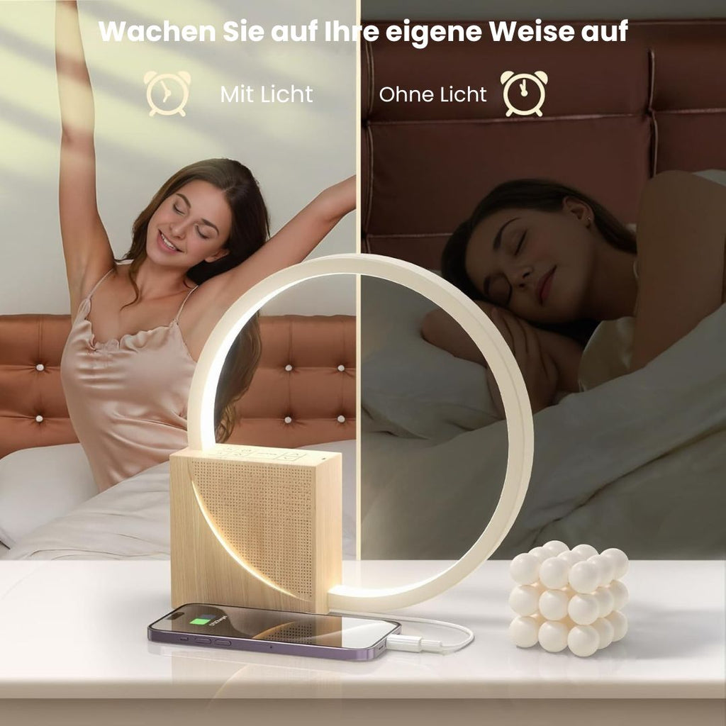 Sveglia con luce al sorgere del sole | Sveglia con funzione di ricarica | WeckSchein