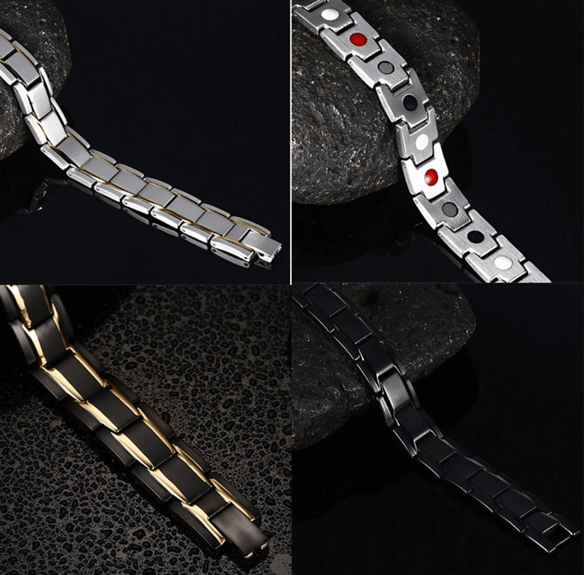 Sandsberg | Bracciale Magnetico per la Salute | Acciaio Inossidabile con Magneti Energetici