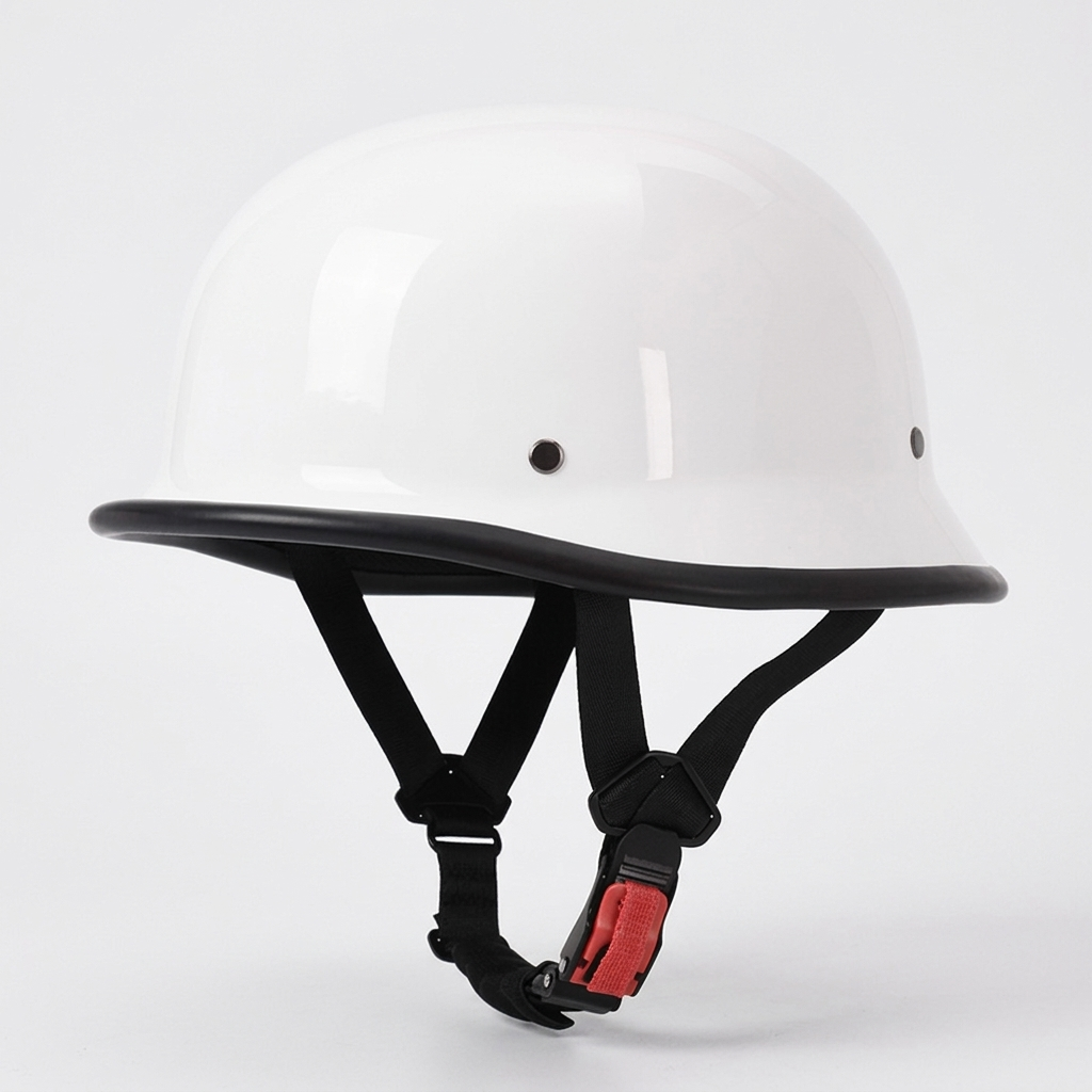 Casco Moto Mezza Calotta Omologato Design Leggero Stile Cruiser