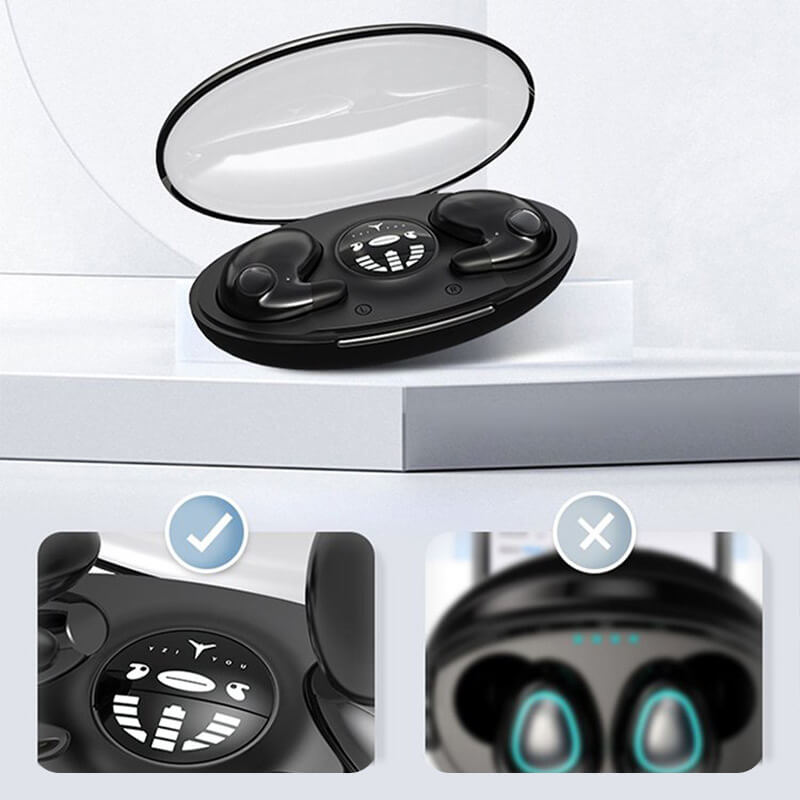 SomnioBuds Cuffie per Dormire | Ultra Sottile & Ergonomiche | Noise Cancelling | Impermeabili IPX5 & Batteria 24h