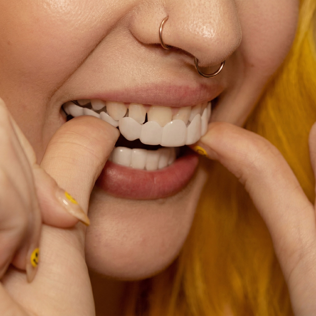 Faccette Dentali Istantanee per Arcata Superiore e Inferiore Sorriso Naturale
