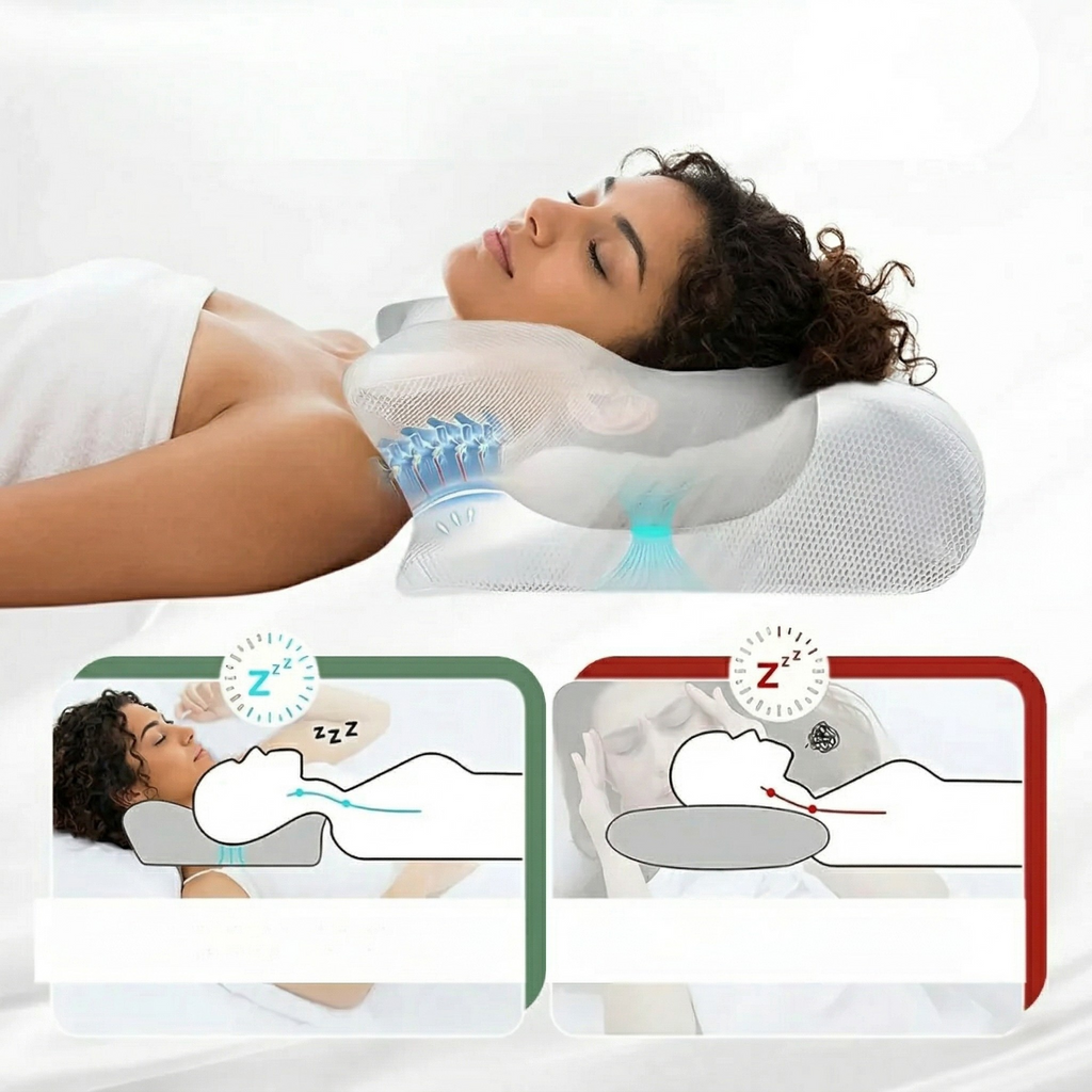 Cuscino Ortopedico Memory Foam Regolabile Supporto Cervicale