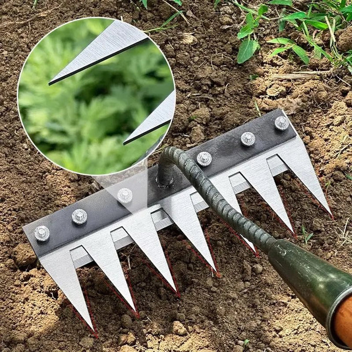 Rastrello per diserbo | Rastrello da giardino robusto | WurzelKraft
