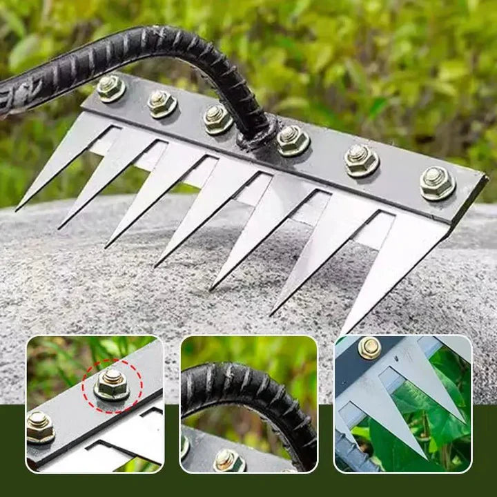 Rastrello per diserbo | Rastrello da giardino robusto | WurzelKraft